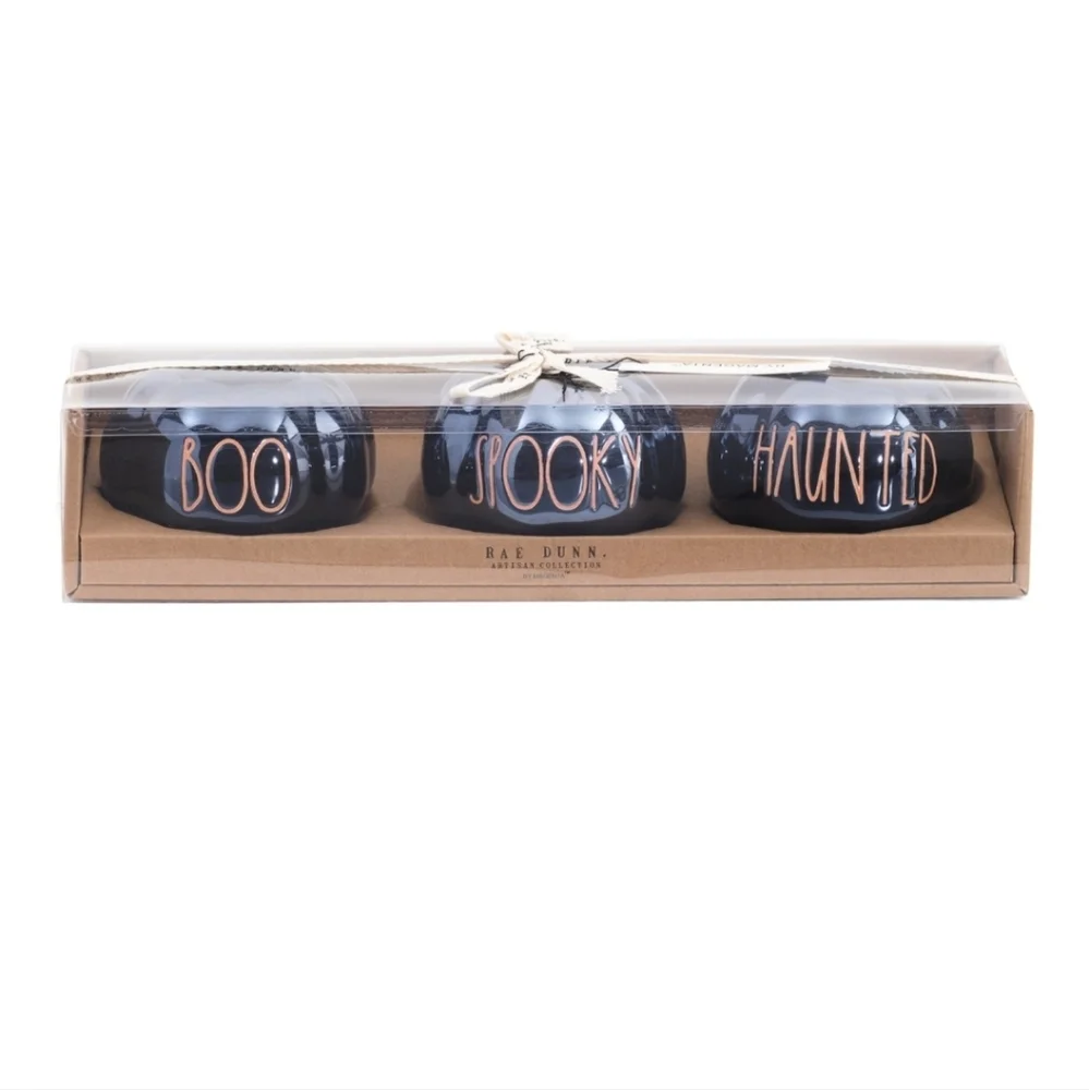Rae Dunn Luster Pumpkin Tea Light Holders - Picture 3 of 4